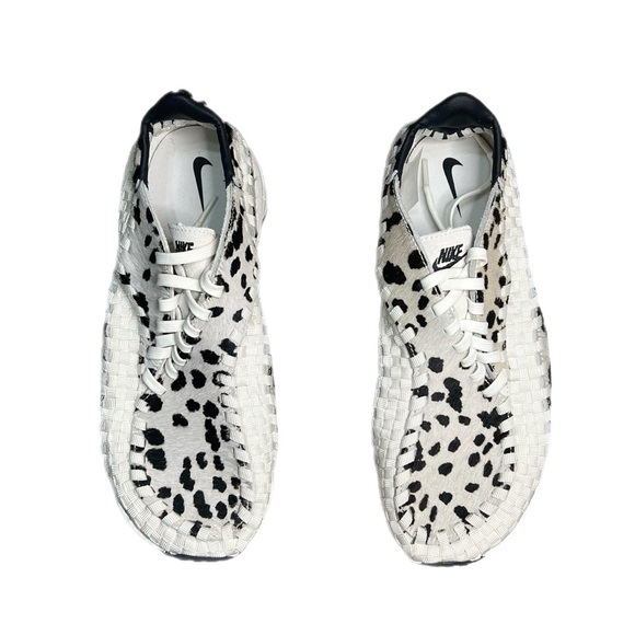 New No Box Size W9 W Nike Air Footscape White Cow Print - Picture 3 of 5